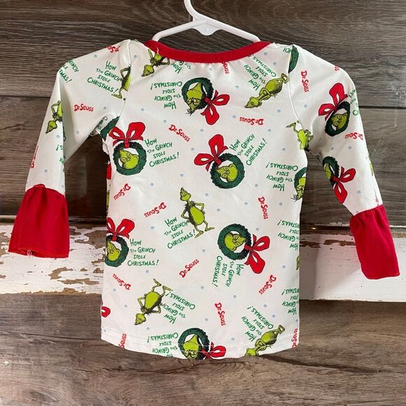 Infant Girls Dr. Seuss “The Grinch” Christmas 2-Piece Outfit – Size 3–6 Months - Picture 5 of 10